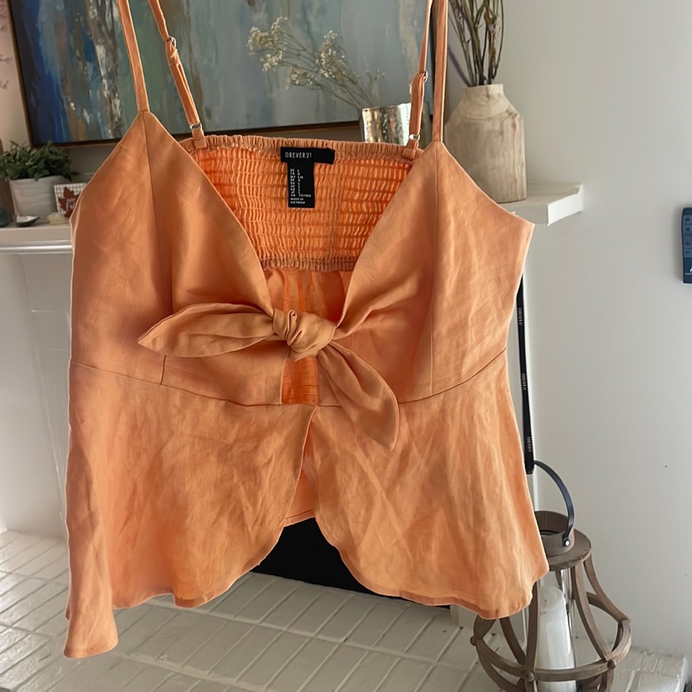 Orange sherbet crop tank